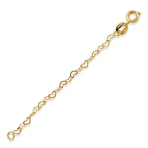 GQ 605845 Corrente De Corações Vazado Pequeno 45cm QUALITÁ Semijoias