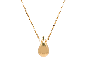 GB 0391 Gargantilha Fina Com Gota Lisa 1,3CM 40P/45CM BRUNA Semijoias