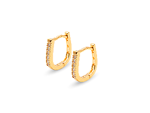 BB 3412 Brinco Argola Cravejado Zirconias 1,4CM BRUNA Semijoias