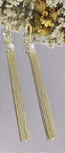 BF 0211 Brinco Algema(1cm) c/Franja(7cm) com Pérola MD Folheados