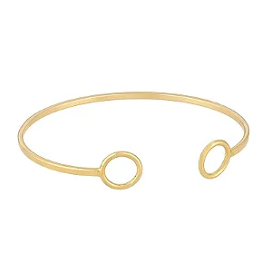 PF 0513 Bracelete Aberto 2 Arcos Lisos 7CM MD Folheados