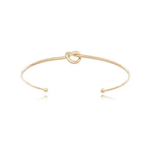 PF 0616 Bracelete Aberto Com Nó Liso No Meio 6CM MD Folheados