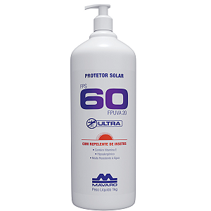 Protetor Solar Fps 60 + Repelente Ultra 1kg Mavaro