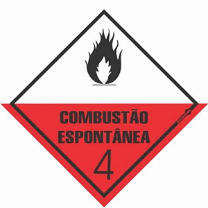 Placa Simbologia 30 X 30 - Combustao Espontanea 4 Plastcor