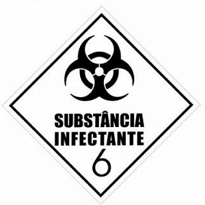 Placa Simbologia 30 X 30 - Substancia Infectante 6 Plastcor
