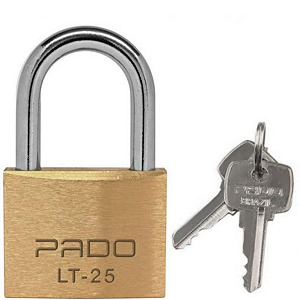 Cadeado Latao 25mm Com 2 Chaves Pado
