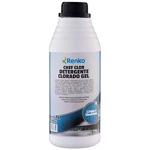 Chef Clor Detergente Desinfetante Clorado Gel 1l Chcl Renko