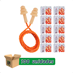 Kit 100 Protetor Auricular Silicone 17 Db Spot Plug Camper Ca 49710