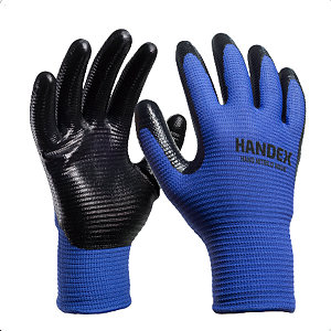 Luva Hand Nitrilo Wave Azul Handex Ca 46692
