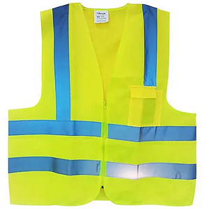 Colete Sinalizaçao Refletivo 1 Bolso Ziper Amarelo Plastcor