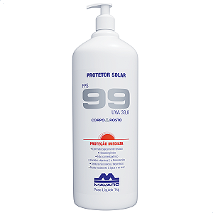 Protetor Solar Fps 99 1kg Corpo & Rosto Mavaro