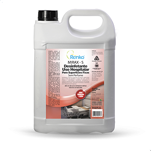 Mirax-s Desinfetante Hospitalar sem Perfume 5l Mads Renko