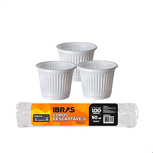 Copo Descartavel Plastico Pct 100 Un 50ml Ps Ibras