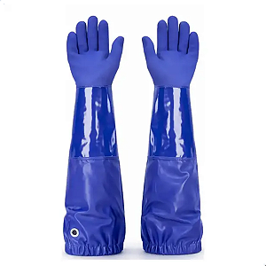 Luva Super Pvc 66cm Azul S085 Tamanho Único Super Safety Ca 36581