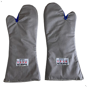 Luva Alta Temperatura 2 Dedos Grafatex 45cm Cinza Rio Valley Ca 49964