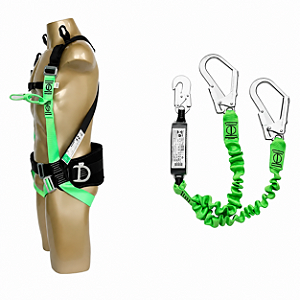 Kit Cinto Paraquedista 4 Pontos Dg 5100 Dgmaster Ca 46136 + Talabarte Duplo Dg8010
