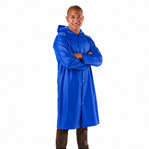 Capa Chuva Azul Pvc Laminada Vinilseg Ca 35560
