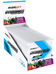 Display Hydramaxi 20g Repositor Sais Minerais - Sabor Guaraná com Açaí (Contém 25 sachês)