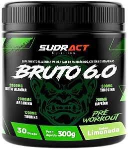 Pré Workout Bruto 6.0 300g - Sabor Limonada
