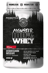 Monster 100% Whey 900g - Probiótica - Sabor Morango