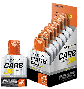 Carb Up Gel Super Fórmula 10 sachês de 30g - Probiótica - Sabor Laranja