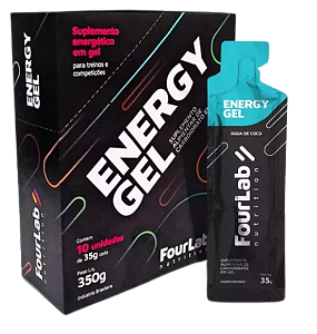 Energy Gel 10 sachês 35g - Fourlab Nutrition - Sabor Água de coco