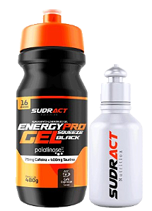 Energy Pro Gel Squeeze Black 480mg + Squeeze 100ml - Sudract Nutrition - Sabor Café Expresso