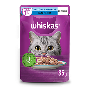 Whiskas Sachê Castrado Peixe 85gr