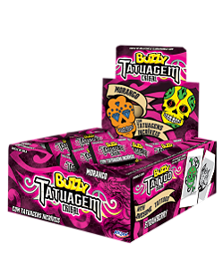 CHICLE BUZZY TATTOO TRIBAL TUTTI FRUTTI 20X100UN