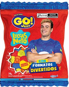 BALA GELATINA GO JELLY LUCCAS NETO SABORES SORTIDOS 12X70G