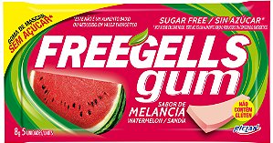 CHICLE FREEGELLS GUM MELANCIA 12X15UN