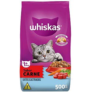 WHISKAS CASTRADO CARNE 500GR