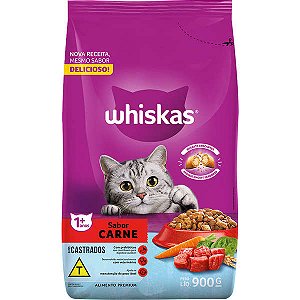 WHISKAS CASTRADO CARNE 900GR