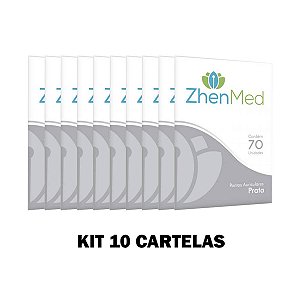 Kit 10 Ponto Prata Auricular C/ Micropore c/ 70 Pontos cada