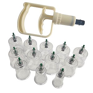 Kit Ventosa 12 Copos Em Policarbonato Alta Resistência