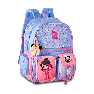 MOCHILA ESCOLAR LULUCA COM POMPOM