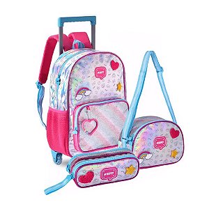 KIT MOCHILA HOLOGRÁFICA HAPPY
