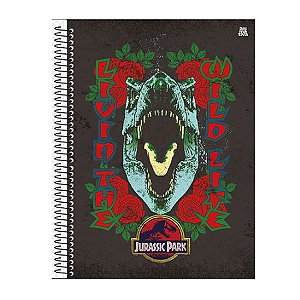CADERNO UNIVERSITÁRIO JURASSIC PARK 1 MATÉRIA 80 FOLHAS