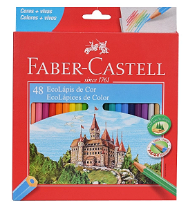 LÁPIS DE COR FABER CASTELL 48 CORES ECOLÁPIS