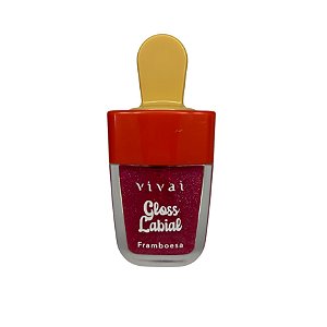 Gloss Labial sorvetinho com Brilho Framboesa - Vivai