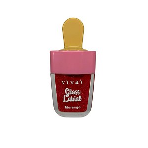 Gloss Labial sorvetinho com Brilho Morango - Vivai