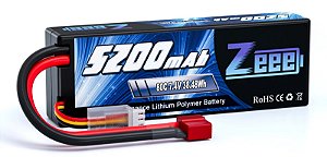 Bateria LiPo ZEEE 2S 7.4V 5200 mAh 80C plug T