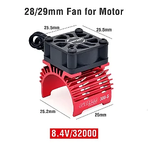 Cooler Fan 380 Ventilador para Motor de Automodelo 28mm