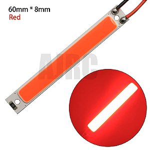 Barra de iluminação Led vermelha para Automodelo 60mm