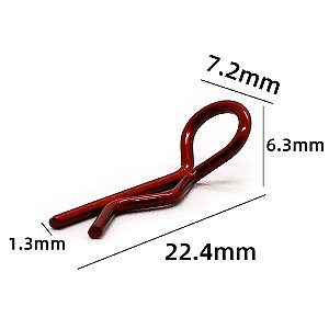 Clip para bolha de automodelo 22mm vermelho 8 unidades