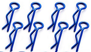 Grampo clip para bolha de automodelo 22mm azul 8 unidades