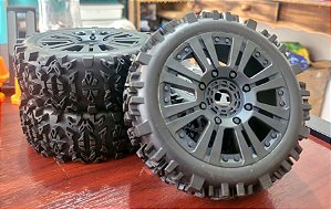 Pneu Offroad para Automodelo HEX 17mm 120x45mm