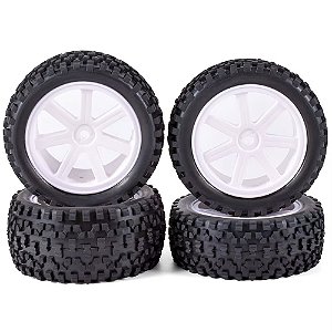 Pneu Offroad para Automodelo HEX 12mm 87x55mm