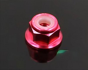 Porca M4 vermelha para Automodelo c/ 5 un