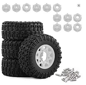 Pneu Offroad HEX 12/14/17mm para RC 1/10 109 x 47mm